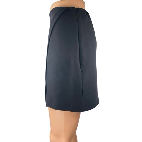 Abercrombie & Fitch Black High Waist Side Zip Mini Wrap A-Line Skirt Size M - Picture 2 of 4
